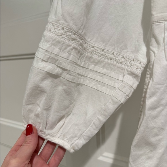 J.Crew V-neck Mini dress with Crochet trim - Picture 6 of 13